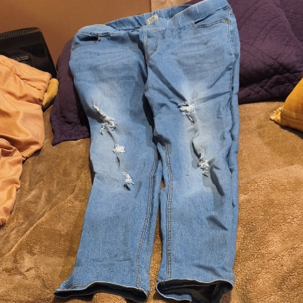 JVINI Light Blue Distressed Women Jeggings